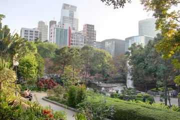 Abwaschbare Fototapete Hong Kong Garten in Hongkong