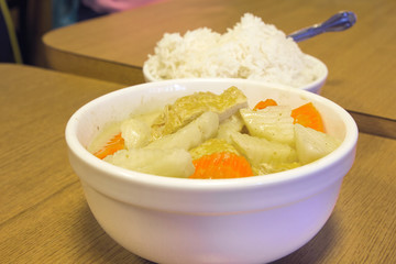 Thai Yellow Tofu Curry with Rice