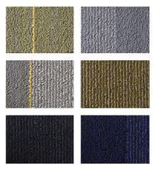 Fototapeta premium Samples of collection carpet on a white