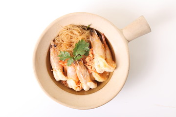 fire noodles with prawn, chinese food