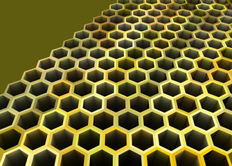 abstract 3d pattern of bee grate honeycomb