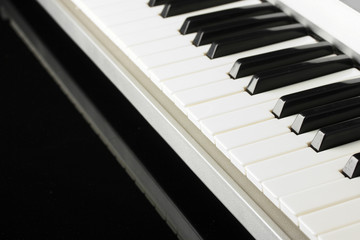 background of piano keyboard, close up
