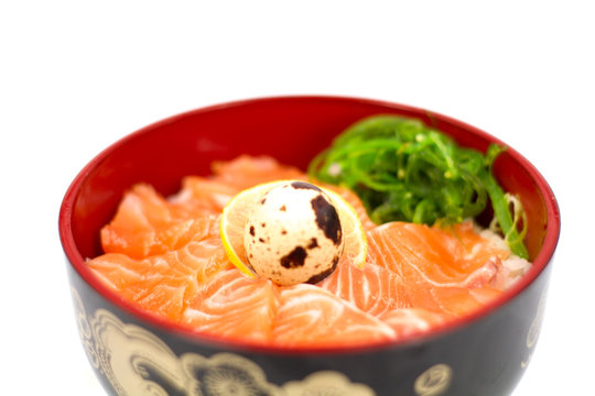 Sashimi with rice