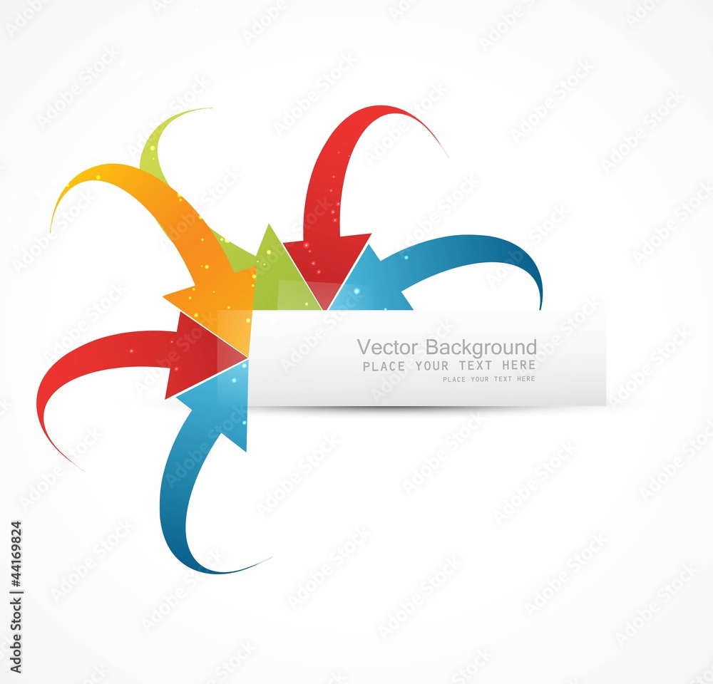Wall mural abstract arrows business frame vector whit background