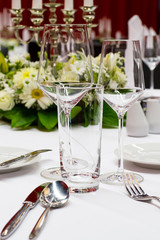 Triologie von Gläsern