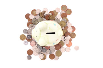 coin bank and czech money
