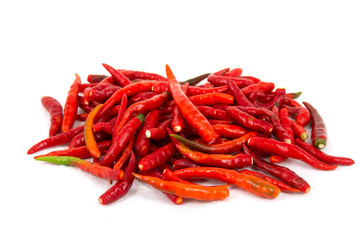 Basket of long red chillies