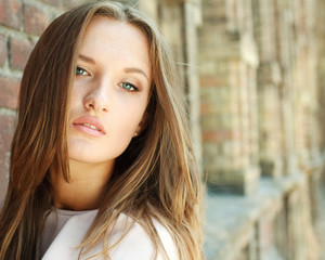 Obraz premium Close-up female beauty portrait