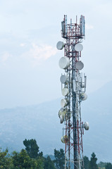 Antenna at Phelri Nyingmapa Monastry in Kalimpong, Sikkim, India