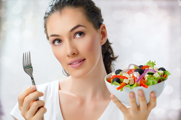 eating healthy food