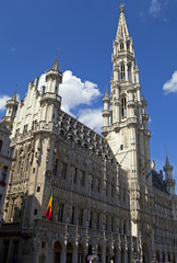 Fototapeta na wymiar Brussels Town Hall on Grand Place