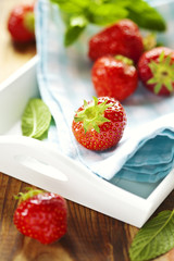 fresh red strawberries