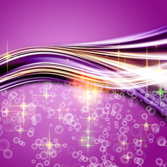 fantastic christmas wave design with glowing stars