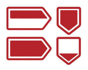 Set of Four Red Bookmarks