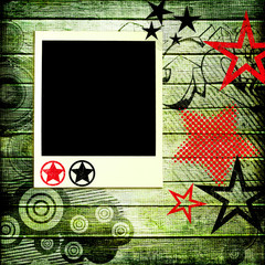 background with instant frame and graffity elements