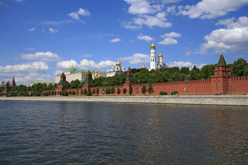 Moscow Kremlin over river