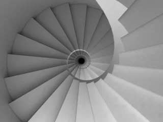 Deurstickers spiral staircase © imagewell10