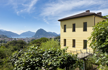 yellow house surrounded by nature
