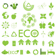 eco icons set