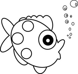 Obraz premium Fish eyes vector paint by illustrator