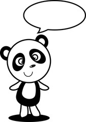 Little panda vector