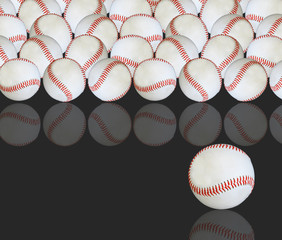 Baseballs in a Row.