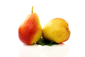 Two ripe pears
