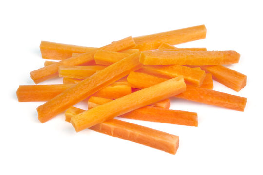 Carrot Sticks Isolated on White