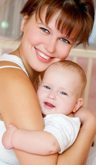 young mother with baby