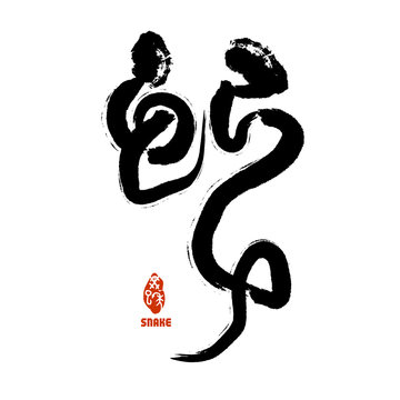 Chinese Penmanship Calligraphy: Snake