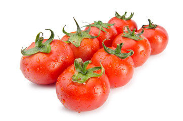Fresh tomatoes isolated on the white