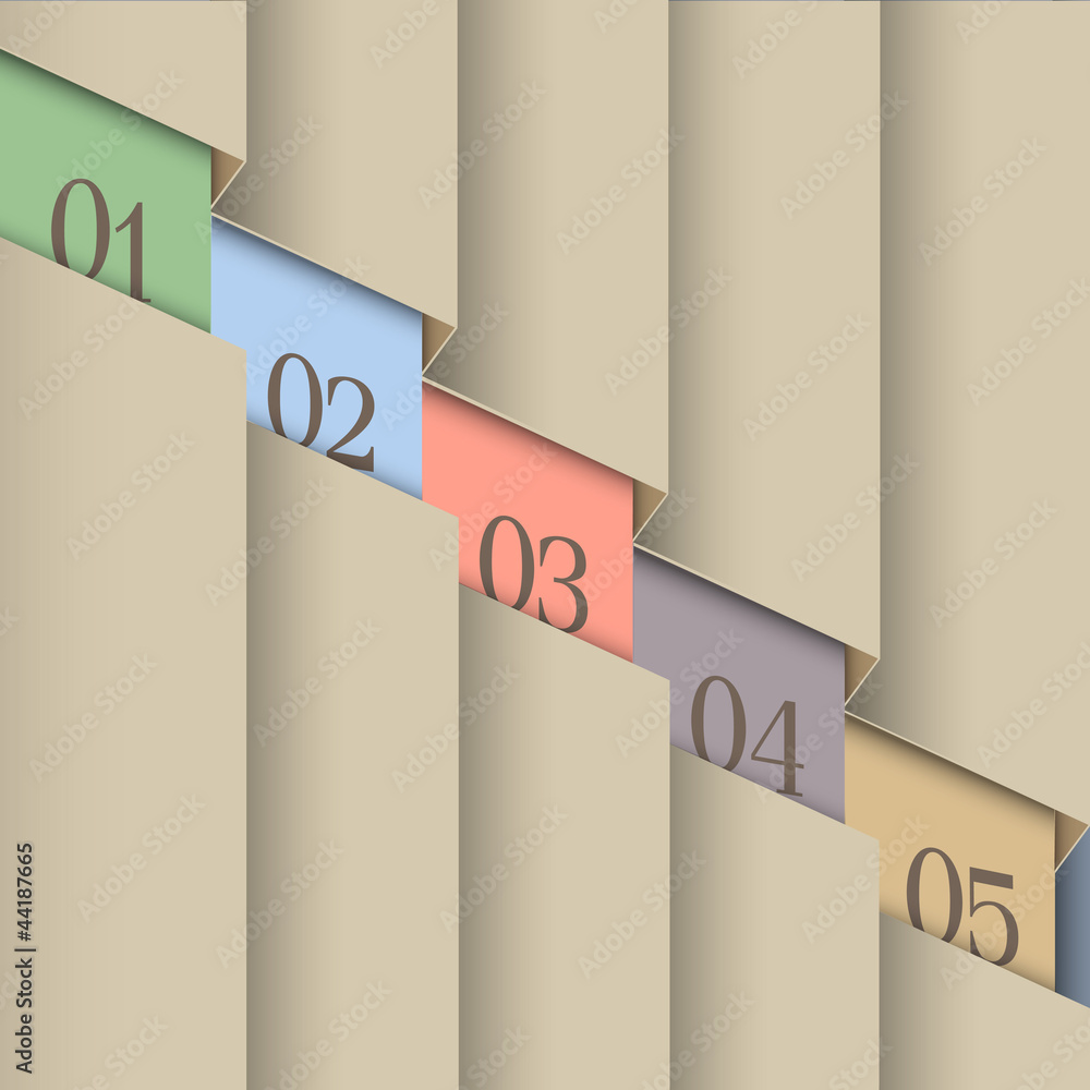 Poster paper number line background