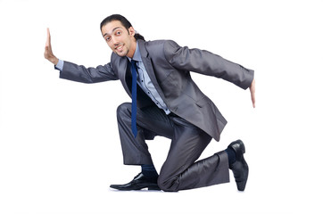 Businessman posing for conceptual photo