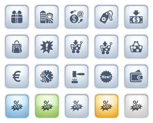Commerce web icons. Color series.