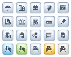 Banking icons. Color series.