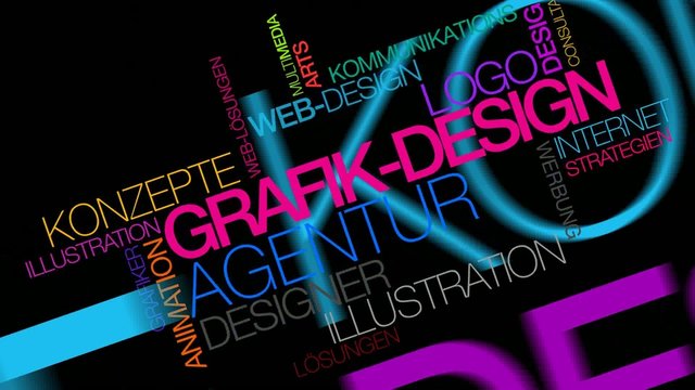 Graphik-design Animation Video schwarzem Hintergrund