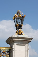 Fototapeta na wymiar Royal street lamp in Buckingham Palace