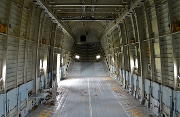 Cargo aircraft inside