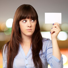 Portrait Of A Girl Holding Paper