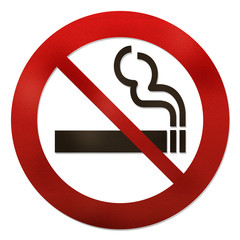 No smoking sign on paper craft