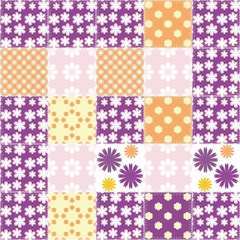 patchwork background with different patterns