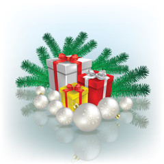 Christmas gifts and decorations