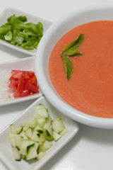 Refreshing gazpacho soup
