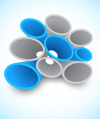 Background with 3d ellipse