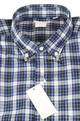 Blue checked pattern shirt