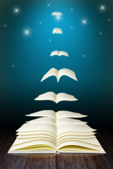 The paper has a blue background with the stars.