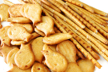 salted cookies stack