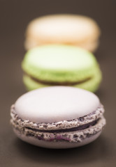 Macarons in a row