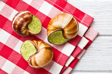 snails with butter and parsley