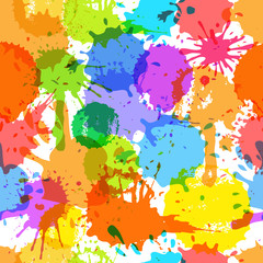 Color ink blots seamless background